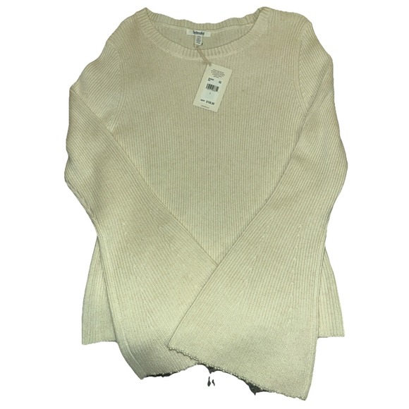 Splendid Sweaters - NWT SPLENDID LARGE CREAM CASHBLEND FARAH PEARL SWEATER SHIRT SOFT ELEGANT Spring